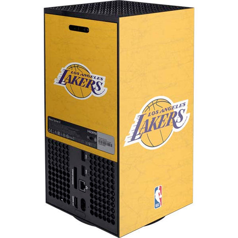 NBA Los Angeles Lakers Distressed XBox Series X Digital Edition Console Skin
